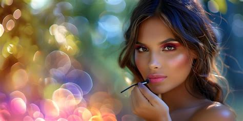 Una Joven Transexual Latina En Un Parque Prepar Ndose Para Ponerse Maquillaje Concept Makeup