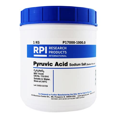 P Pyruvic Acid Sodium Salt Sodium Pyruvate Kilogram