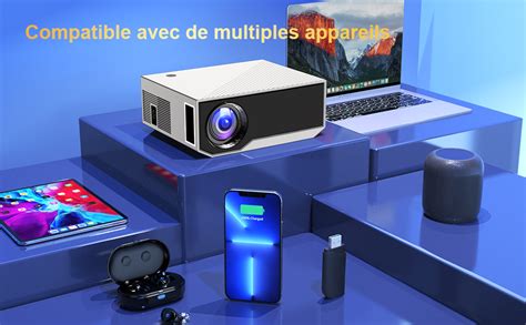 Projecteur Ultra HD Nouveau 2024 Bluetooth WiFi 5G 1080P Natif