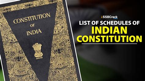 List Of Schedules Of Indian Constitution Indian Polity Notes For