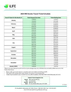 Iris Vendor Transit Ticket Schedule Ilife Financial Management