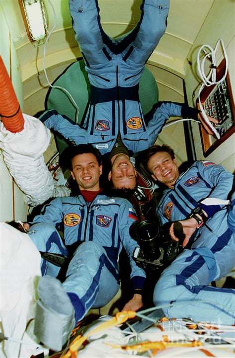 Mir Space Station Crew In Shuttle Docking Module Photograph by Nasa ...