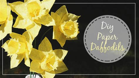 How To Make Crepe Paper Daffodils Youtube