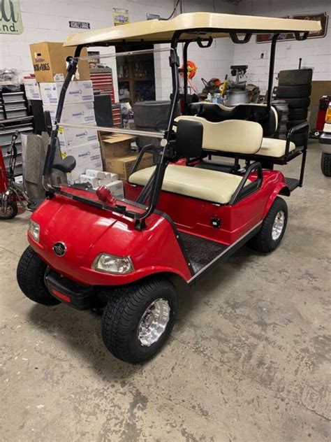 Red 4 Passenger Seat Evolution 48V Street Legal Lsv Golf Cart Fast 24