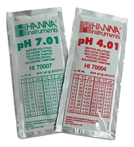 Pack Liquido Calibrador Ph 4 01 7 01 Hanna Instruments Cuotas Sin