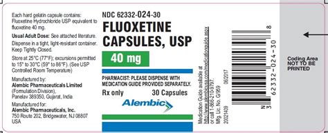 Fluoxetine Hcl 40mg Rx Products