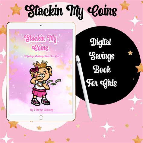 Stacking My Coins Girls Digital Savings Book – I Am Her Stationery LLC