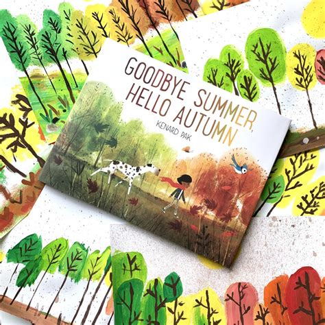 Goodbye Summer Hello Autumn Painted Paper Art