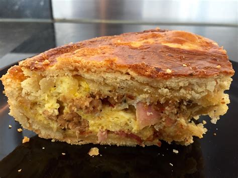 Egg Bacon And Sausage Pie Monkey Bakes