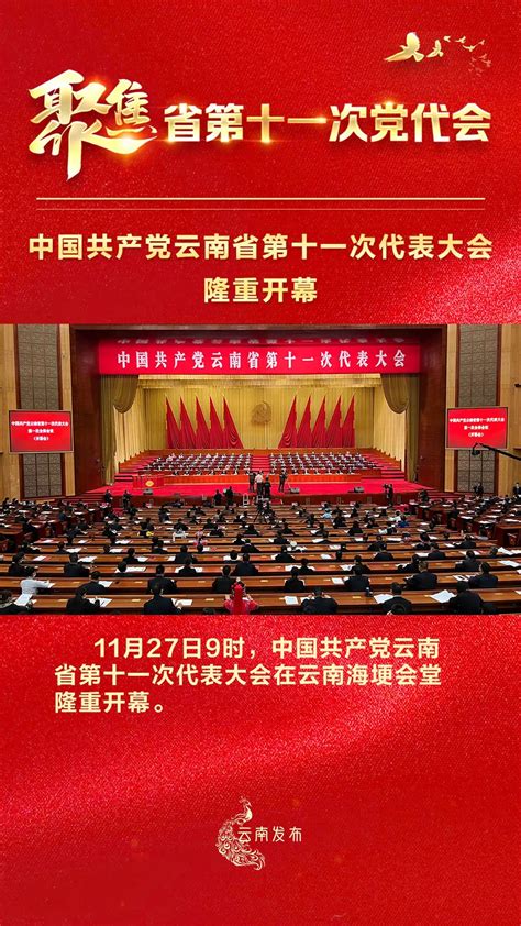 【聚焦省第十一次党代会】快讯！中国共产党云南省第十一次代表大会隆重开幕澎湃号·政务澎湃新闻 The Paper