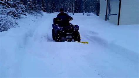 Atv Snow Plow Yamaha Grizzly 550 Youtube