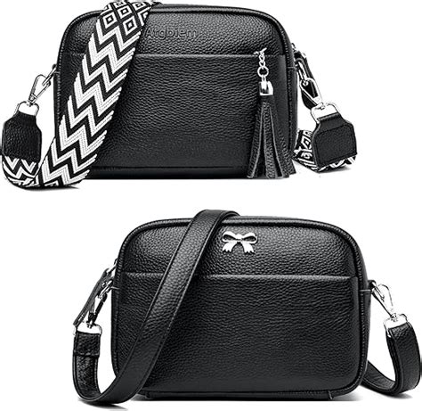 Atgbiem Kleine Umhängetasche Damen Leder Crossbody Bag Portemonnaie