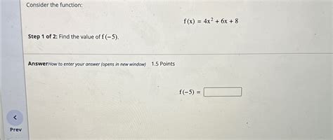 Solved Consider The Function F X 4x2 6x 8step 1 ﻿of 2 Find