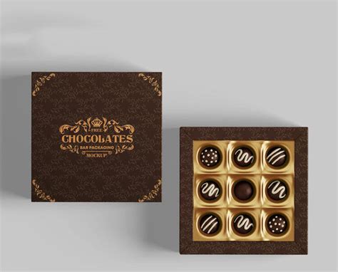 Free Chocolate Packaging Box Mockup (PSD) – FreeMockup.net