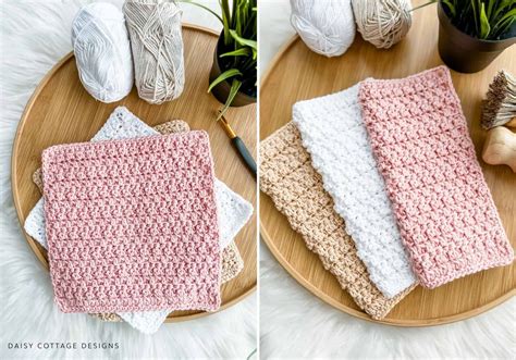 How To Crochet A Textured Dishcloth Easy Dishcloth Crochet Pattern