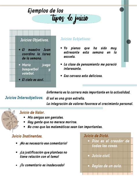 Ejemplos De Los Tipos De Juicio 01 Abril 2022 Descargar Gratis