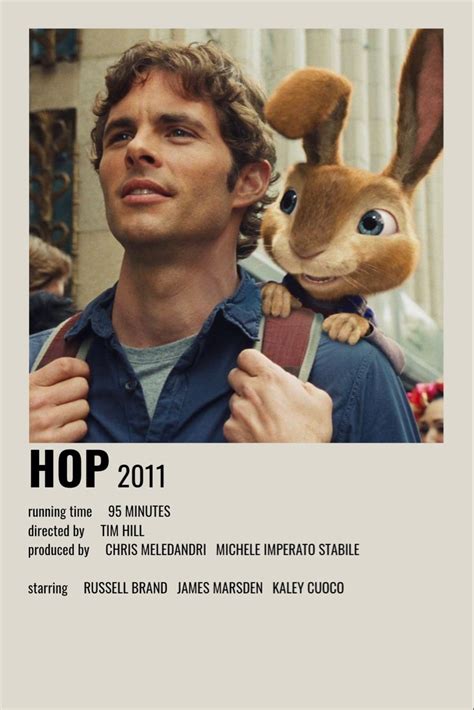 the movie poster for hop 2011 with peter rabbit holding onto his ...