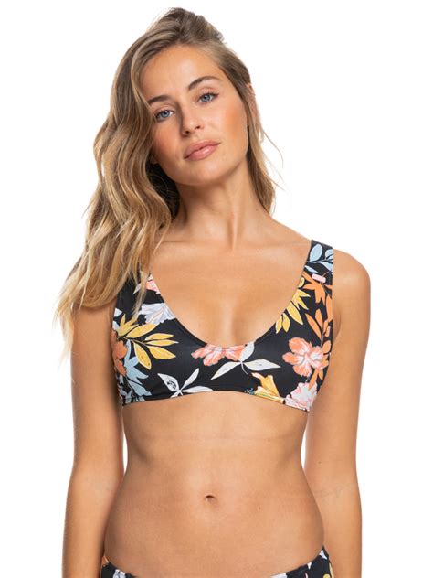 Beach Classics Elongated Triangle Bikini Top For Women Roxy