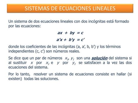 Sistemas De Ecuaciones Ppt