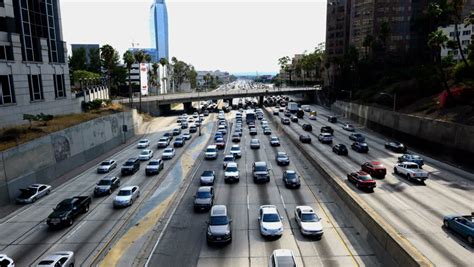 Daytime Traffic Jam In Downtown Los Angeles - Circa July 2013 Stock ...