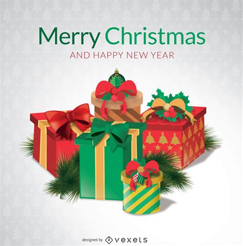 Merry Christmas T Boxes Vector Download