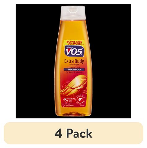 4 Pack Alberto Vo5 Extra Body Hair Shampoo With Collagen For