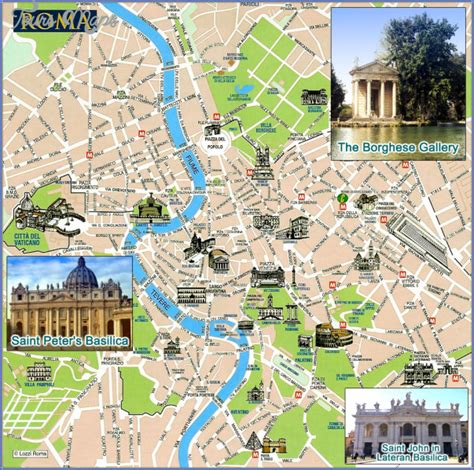 Rome Map Tourist Attractions