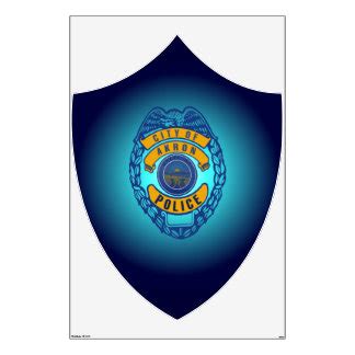 Akron Ohio Police Department Decal. Wall Graphics