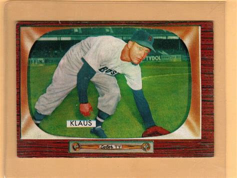 Bowman Bill Klaus No Boston Red Sox Vg Ebay