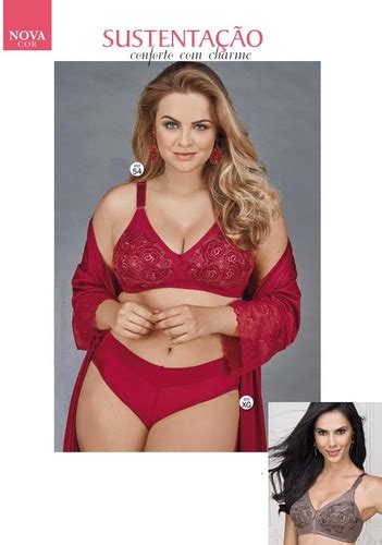 Conjunto Lingerie Plus Size Clarineta Demillus Robe R 169 99 Em