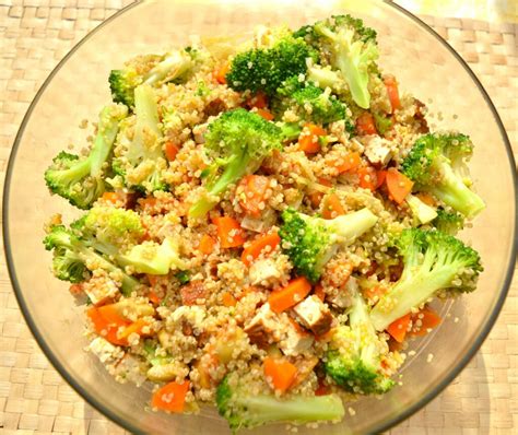 Salade de quinoa au tofu fumé et aux légumes de fin dété Tim Lipouz