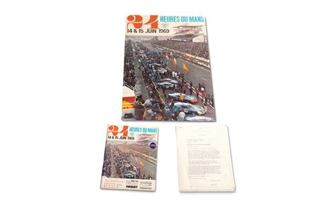 1969 24 Hours Of Le Mans Official Race Program Two Posters Unframed