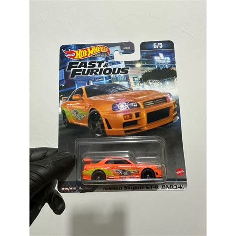 Hot Wheels Premium Orange Nissan Skyline Gt R Bnr Fast Furious Shopee Malaysia