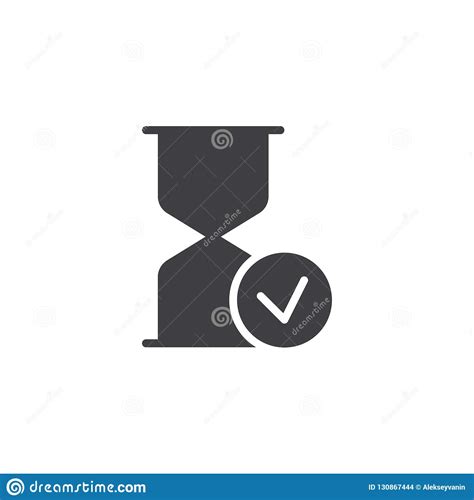 Hourglass Check Mark Vector Icon Stock Vector Illustration Of Vector Graphics 130867444