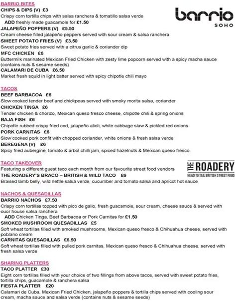 Barrio Soho Menu, Menu for Barrio Soho, Soho, London - Zomato UK