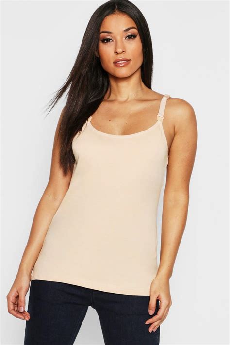 Womens Nude Maternity Nursing Cami Top Boohoo Uk