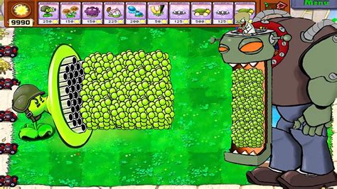 Plants Vs Zombies Pvz Funny Battlez 99999 Gatling Pea Vs Giga