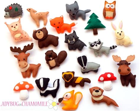 Felt Forest Animals And Items Custom Order Etsy