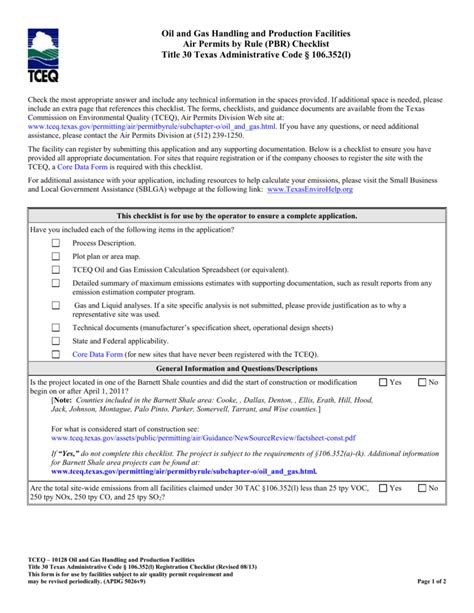 Oil And Gas Handling And Production Facilities Title 30 Texas