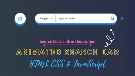 Animated Search Bar Html Css Code Source Code Create Animation Ui