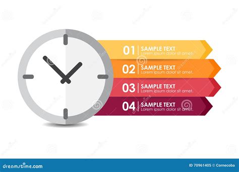 Clock Banner Infographic Stock Vector Illustration Of Background