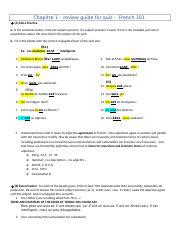 Ch Review Guide Answer Key Docx Chapitre Review Guide For Quiz