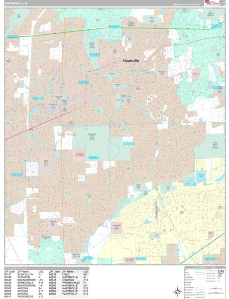 Naperville Illinois County Map