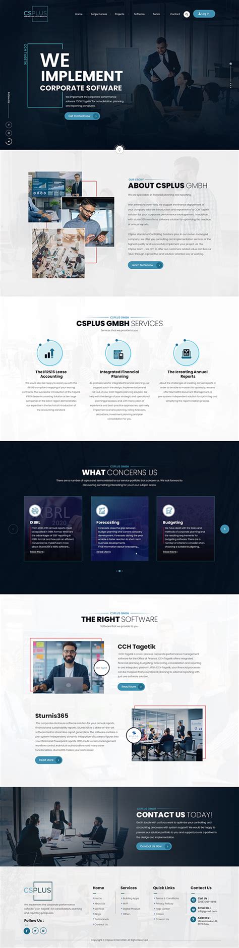 Software Company Web Design Behance