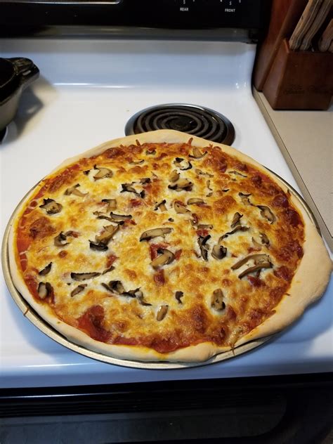 Homemade Pepperoni And Mushroom Pizza Rfood