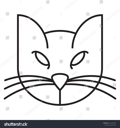 Angry Pussy Cat Face Vector Icon Stock Vector Royalty Free Shutterstock
