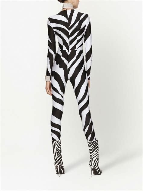 Dolce Gabbana Zebra Print Catsuit Farfetch