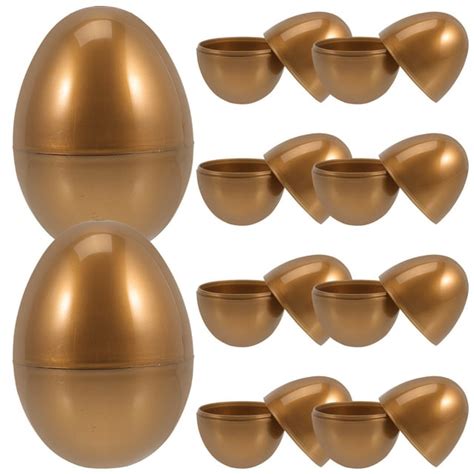 Golden Plastic Fillable Easter Eggs 10pcs Golden Plastic Easter Eggs ...