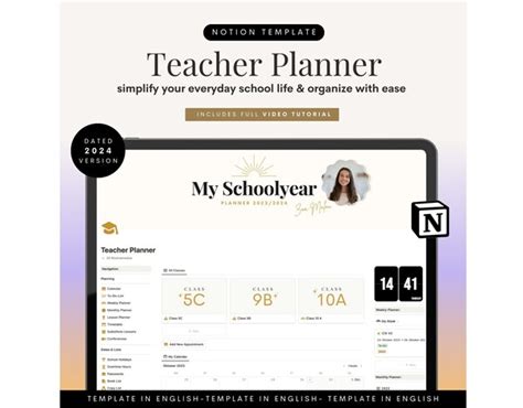 Notion Template For Teachers Notion Planner For Class Management