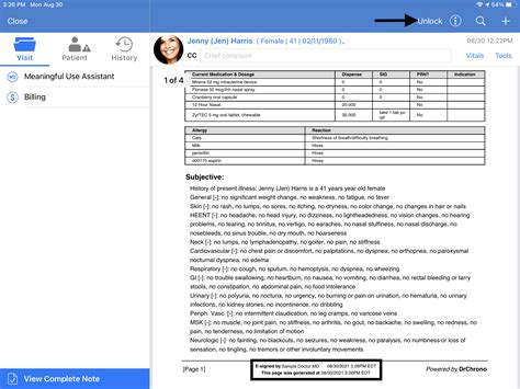 Signing And Locking A Clinical Note On The Ipad Drchrono By Everhealth